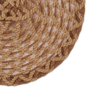 Juego de 6 Manteles Individuales Redondos de Yute Natural, Resistentes al Calor, en Color Malachi Poliéster - Product Image 3