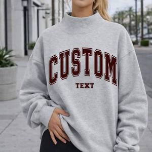 Womens Cream Solid California Letter Embroidered <b>Off</b>-The-<b>Shoulder</b> Oversized <b>Sweatshirt</b> Long Sleeve Casual Streetwear - Product Image 4