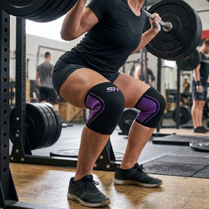Logo personnalisé, soutien de compression pour les genoux unisexe haute performance, tissu néoprène, idéal pour la musculation et le powerlifting. - Product Image 6