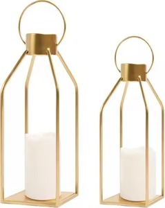 Lanterne en métal de qualité supérieure, porte-bougie décoratif, décoration de table pour mariage, jardin, patio, restaurant, hôtel, maison - Product Image 4