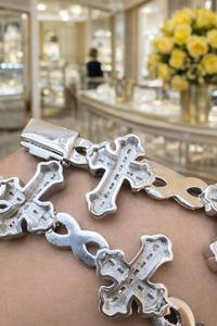 Moissanite Baguette Gothic Cross Infinity <b>Bracelet</b> Iced Out 925 <b>Sterling</b> <b>Silver</b> women's Her Everyday Wear Hip Hop Jewelry - Product Image 3