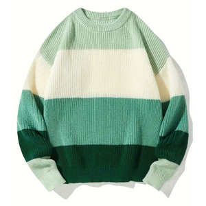 Custom Logo New Style Pullover Crew Neck Knitted <b>Men's</b> Mohair Sweaters Soft Comfortable Anti-Shrink Long Sleeve High Quality - Product Image 1