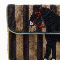Sac à bandoulière artisanal perlé style bohème avec motif animalier cheval, sac à main femme tendance à sangle unique, usage quotidien, fermeture magnétique