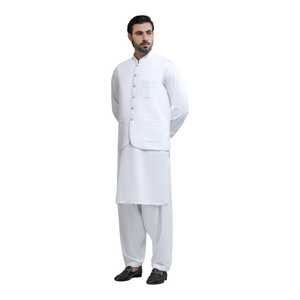 Vêtements indiens et pakistanais pour hommes, ensemble shalwar kameez avec gilet, vêtements ethniques de mariage haut de gamme, tailles, couleurs et designs personnalisés, nouveau look - Product Image 1