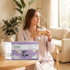 Té de Flores Naturales de Jazmín de Assam Orgánico Calmante, Crudo, Premium, 100% Puro, Sin Aditivos, Saludable, 1.8G X 20 Bolsitas, 24 Meses de Caducidad - Product Image 3