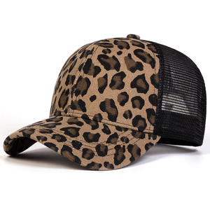 OEM 2026 Custom High-Quality Wholesale Adjustable Baseball Cap Cotton <b>Leopard</b> <b>Print</b> Mesh Trucker <b>Hat</b> Made by TRIOTAKE INDUSTRY - Product Image 4