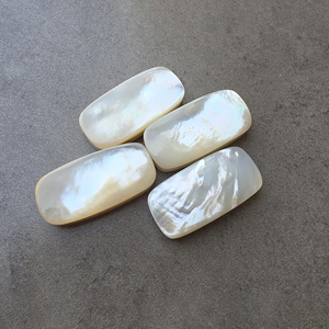Mother of Pearl Cabochon Big <b>Cushion</b> Shape Flat Back Calibrated Gemstone, for Jewelry Making - Product Image 5