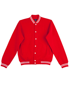 Blouson bomber style preppy pour homme, sur mesure, en coton rouge, décontracté, pour le sport et les activités de plein air, unisexe, style universitaire. - Product Image 3
