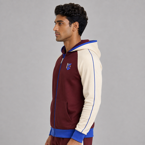 Sweat-shirts à capuche zippés pour hommes, personnalisables, 100% coton, épais, motif uni, polaire, logo personnalisé imprimé, respirant, séchage rapide - Product Image 5