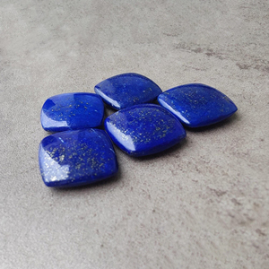 Natural Lapis Lazuli Square <b>Cushion</b> Cabochon, Briolette Cut Calibrated Loose Gemstone Custom Sizes Available - Product Image 2