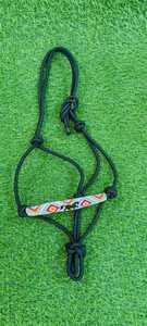 Custom Logo Equestrian Headstall Comfortable Horse Nylon Rope Halter with High Waist for Horse Racing - Product Image 2