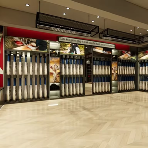 Premium Sports Shop Interior Design Small Retail Setup Tailored <b>Display</b> Racks Durable <b>Wall</b> <b>Display</b> Shelves Furniture - Product Image 3