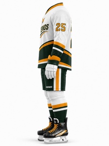 Tenue d'équipe sportive, maillot et pantalon de hockey sur glace 100% polyester pour l'entraînement, vente en gros, uniformes de hockey sur glace de qualité supérieure, doux - Product Image 4