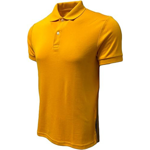 เสื้อโปโลผู้ชายสไตล์กอล์ฟสีเหลืองผ้าฝ้ายคุณภาพสูงขายส่งแบบกำหนดเอง เสื้อโปโลพิมพ์ลายขายดีสำหรับผู้ชาย - Product Image 5