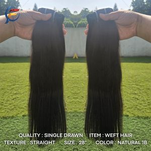 Extensions de Cheveux Humains Vierges Remy 100% Naturels Indonésiens de Luxe en Gros, Tissage Double à la Machine, Super Double Drawn, Lisses - Product Image 3