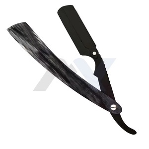 Rasoir de barbier professionnel en bois de qualité supérieure, lame droite, qualité salon, shavette à lame coulissante avec manche en bois, acier inoxydable - Product Image 1