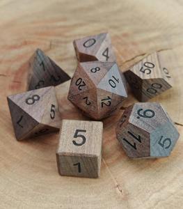 Luxury Grade Wooden <b>Dice</b> Inlaid <b>Polyhedral</b> Wooden <b>Dice</b> for Professional Tabletop Gaming Wholesale Gaming Gear Supply Accessory - Product Image 1