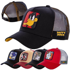 Unisex Cartoon Character Patch Trucker <b>Hat</b> Breathable Mesh Back Snapback Baseball <b>Cap</b> Outdoor Sun Shade - Product Image 1