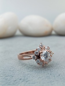 Solid 10K Yellow <b>Gold</b> Engagement <b>Ring</b> with 2.5 CT White Moissanite Wedding Set for Parties-Fine Jewelry Gift Idea - Product Image 3