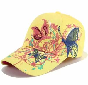 Casquette de baseball unisexe en polyester avec motif papillon imprimé par transfert thermique, style hip-hop, réglable pour toutes les saisons, usage décontracté - Product Image 1