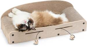 Lit grattoir pour chat de luxe 26 pouces, écologique et durable, en carton, pour intérieur, canapé-lit, jouet amusant - Product Image 6