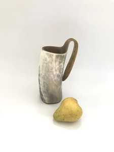 Taza de Cuerno de Búfalo Hecha a Mano, Forma Natural, Pulida, Duradera, Apta para Alimentos, Regalo de Boda, Taza Moderna para Beber, Decoración del Hogar - Product Image 3