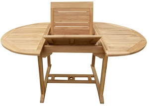 โต๊ะกลางแจ้งสนามหลังบ้านไม้สักด้วยการขยาย - Product Image 2