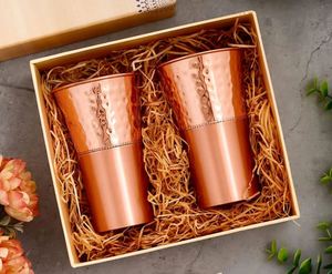 Assured Quality Copper Glass Tumbler Supplier Ayurvedic Drinking Water Cup Bulk Export Metal <b>Drinkware</b> India - Product Image 2