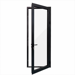 Porte battante en aluminium de style français Holcom, porte battante à double vitrage - Product Image 1