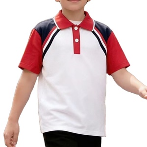 <b>Boys</b> Summer Casual Two-Piece Set Featuring Small Stand-<b>up</b> Collar Half-button Fashion Short-sleeve Jersey Print Top Stylish ODM - Product Image 1