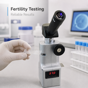 Microscope de précision pour tests de sperme avec chauffage contrôlé par LED |   Équipement de laboratoire pour l'analyse de la motilité du sperme (200x) pour les laboratoires de FIV et d'ICSI - Product Image 4