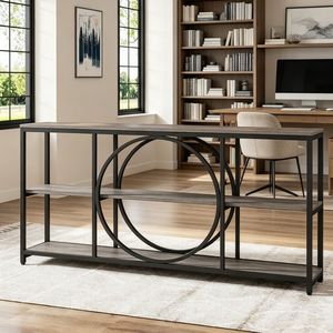 Consolle Regolabile in Stile Industriale, Tavolo Consolle Lungo Moderno di Lusso per Ingresso, Magazzino, Casa, Soggiorno, Appartamento - Product Image 5