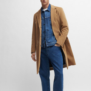 เสื้อโค้ทขนสัตว์ผู้ชายสไตล์โมเดิร์นสำหรับฤดูหนาว ทรงเข้ารูป แฟชั่นสตรีทแวร์ลำลอง แขนยาว มีสไตล์ เหมาะสำหรับใส่กลางแจ้งและในชีวิตประจำวัน - Product Image 3