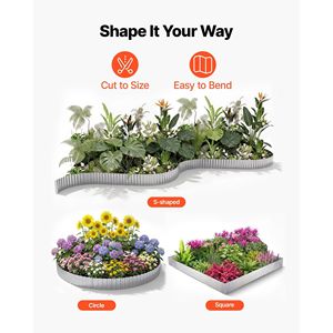 Bordatura Paesaggistica in Acciaio Zincato 50 ft X 6, Strisce Metalliche Flessibili Facili da Installare, Versatili per Paesaggistica e Supporto per Pietre - Product Image 4