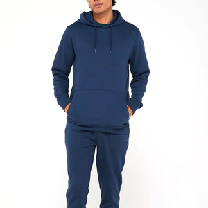 Chándal de jogging con logotipo bordado personalizado, lavado ácido, efecto desgastado por el sol, con sudadera con capucha acampanada y pantalones de chándal - Product Image 1