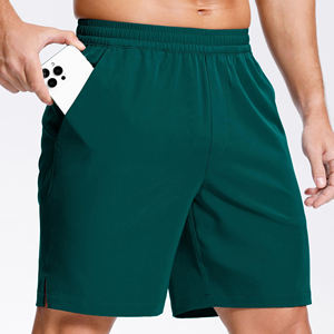 Shorts de course pour hommes, service OEM, matière 100% polyester, couleur unie, respirant, look décontracté. - Product Image 4