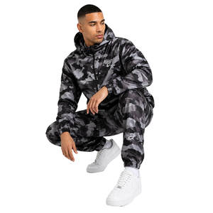 Supplier Custom Grey <b>Camo</b> Windbreaker Tracksuit Men's Lightweight Hooded <b>jacket</b> for men Jogger Set OEM Streetwear Custom Hoodies - Product Image 6