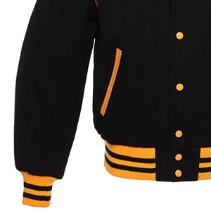 Latest Winter Styles Solid Color <b>Men</b> Varsity <b>Jacket</b> for Youth Top Seller Soft Casual Wear Plain Blank <b>Men</b> Baseball <b>Jackets</b> - Product Image 3