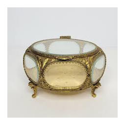 Boîtes à bijoux modernes en laiton et verre biseauté, vente en gros |   Écrins à bijoux personnalisés faits à la main de qualité supérieure, couleur et taille au choix, pour offrir en cadeau - Product Image 4