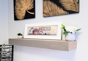 Estante flotante de pared de madera maciza de arce y pino, minimalista, para exhibición y almacenamiento, para sala de estar y dormitorio. - Product Image 3