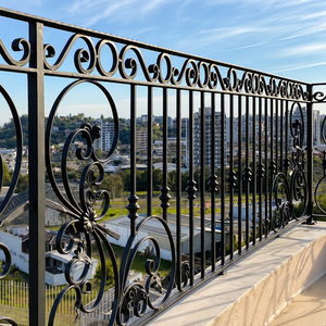 Balustrades de balcon en fer forgé sur mesure, offrant un artisanat classique, des designs élégants et une durabilité supérieure pour les maisons - Product Image 3