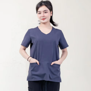 Cotton PE Spandex Comfortable Top <b>Scrubs</b> Medical <b>Scrubs</b> Uniform Nurse Men Anti-wrinkle Manufacture Verified <b>Clothes</b> - Product Image 3