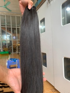 Venta al por Mayor Directa de Fábrica, Cabello Virgen Vietnamita Liso Natural en Paquetes, Trama Doble a Máquina, Cutícula Alineada, 10A 12A, con Clips y Cinta Adhesiva - Product Image 4