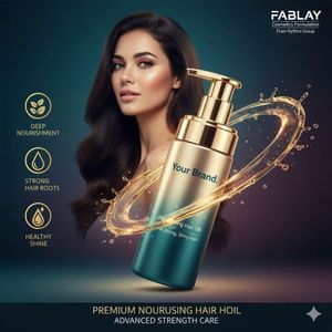 Aceite Capilar Herbal Ayurvédico para Cabello Seco y Encrespado, Marca Privada OEM, Aceite de Tratamiento Capilar Profundamente Nutritivo con Extractos de Plantas Naturales - Product Image 3