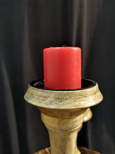 Portavelas de madera para velas de pilar, velas de té y velas de vaso, para sala de estar, dormitorio, mesa de esquina y mesa auxiliar - Product Image 2