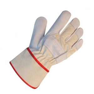 Guantes de Trabajo Industriales de Cuero Vacuno Dividido al por Mayor para Hombre, Unisex, con Tiras Verdes, Doble Palma, Impermeables, para Soldadura - Product Image 4