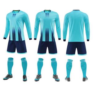 Maillot de football de la ligue, vente en gros, nouveau maillot de football vierge à manches longues pour hommes, ensemble personnalisé avec impression de nom et de numéro - Product Image 3