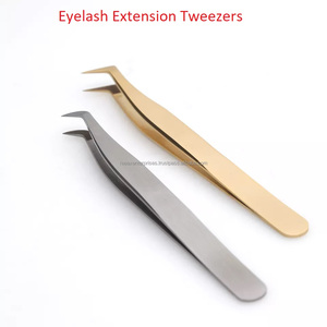 Fiber Tip Eyelash Extension Tweezers Stainless Steel Custom Curved <b>Lash</b> Tweezers Reeax Enterprises RE-1021 A+ Grade - Product Image 1