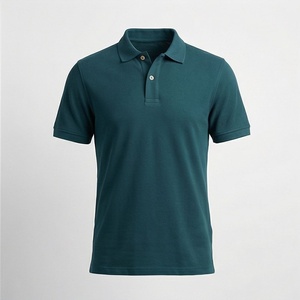Polo à manches courtes pour homme en coton piqué, décontracté, respirant, coupe classique, design uni tricoté - Product Image 1