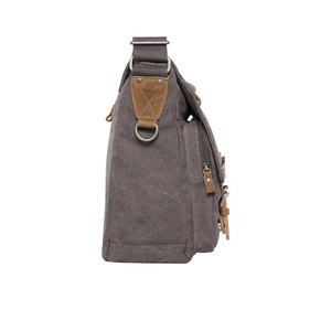Sac bandoulière vintage en toile pour homme avec fermeture éclair, multi-poches, grande taille, haute qualité, pour le travail et les voyages - Product Image 4